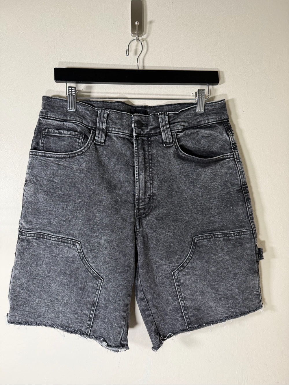 Hudson Jeans Men's Gray Washed Denim Cargo Shorts